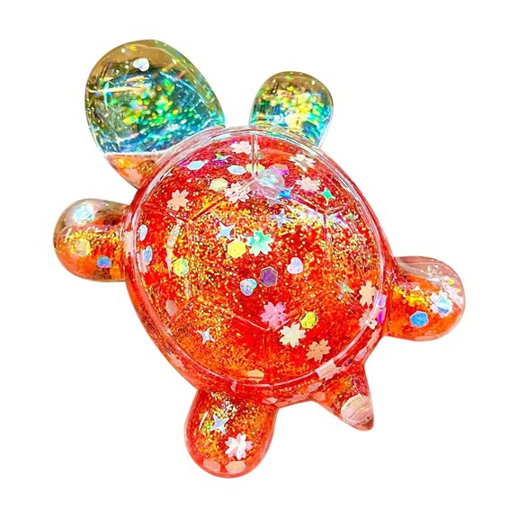 JVBTVB Toys, Large Exploding Flash Turtle Quicksand Large Dazzles Color Burst Flash Turtle Ornaments Creatives Jewelry Table Setting 20mlHoliday Gifts