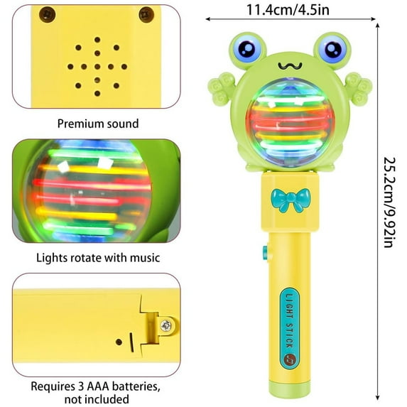 JVBTVB Toys, Light Up Toy Wand for Kids Thrilling Spinning Light Show Flashing Rotating Wand LED Light Up Wand Toy Party Favors Wand Sensory Toy for Kids BoyHoliday Gifts