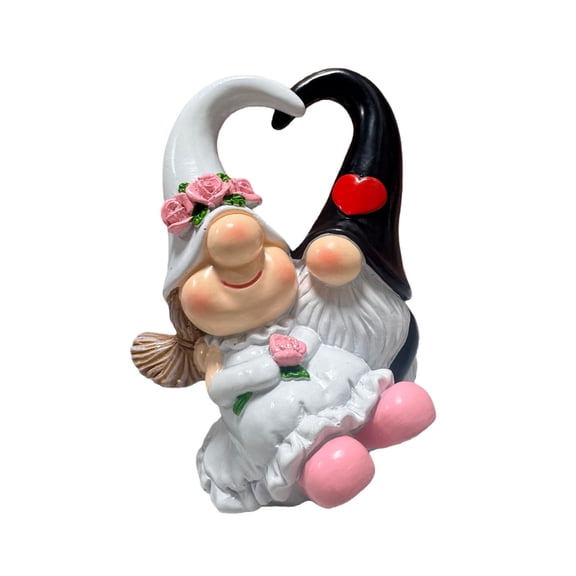 JVBTVB Valentine'S Day Gnome Decor, Cute Dwarf Ornament For Home Desktop, Sweet Lover Gift Figurine, Romantic Nordic Gnomes For Mantle Shelf Office Tabletop