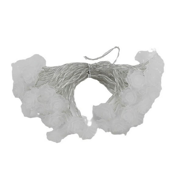 JVBTVB Valentine's Day String Lights, Romantic Artificial Rose Flower Fairy Lights for Bedroom, Wedding, Party Holiday Decor, Warm White Plug-in LED