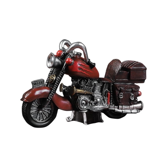 JVBTVB Vintage Metal Motorcycle Model Desktop Decor, Home Office Living Room Display, 10.3 inch Collectible Figurine Gift for Men