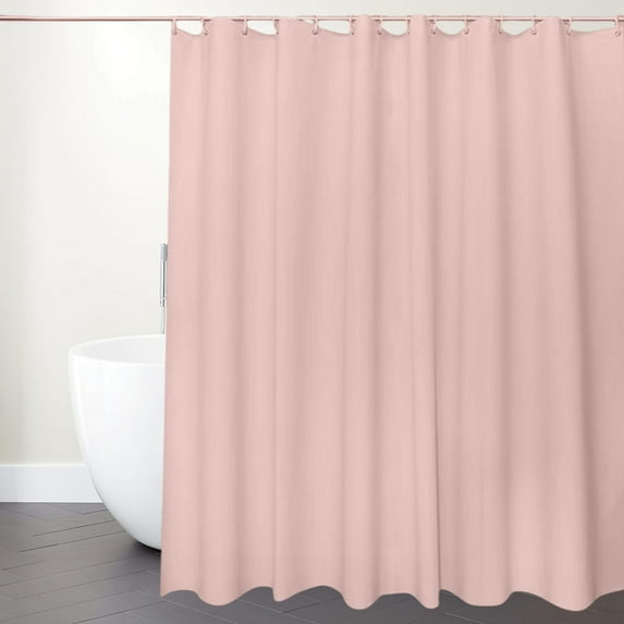JVBTVB Waterproof Solid Color Shower Curtain - Polyester Fabric, Modern Design with Reinforced Grommets for Bathroom Tub & Toilet - 71x79 Inch Easy Install