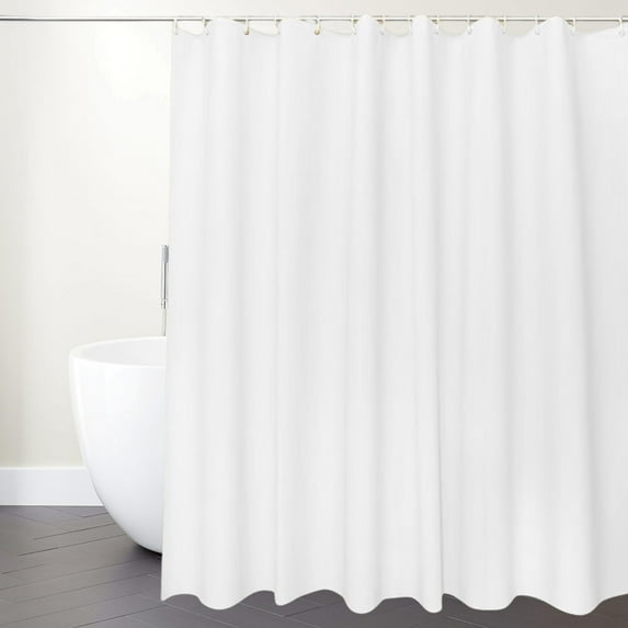 JVBTVB Waterproof Solid Color Shower Curtain - Polyester Fabric, Modern Design with Reinforced Grommets for Bathroom Tub & Toilet - 71x79 Inch Easy Install