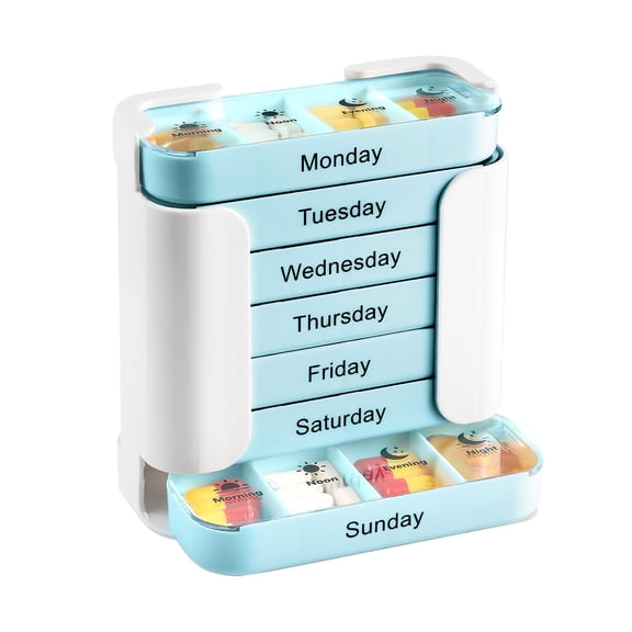 JVBTVB Weekly Meal Prep Container 28 Compartment Drawer Storage Box, Food-Grade Plastic Bento Box with Lid, Portable Snack Organizer for Home, Office, Travel