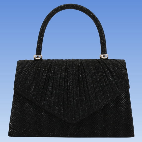 JVBTVB Women's Evening Bag Clutch Purse Sequin Embellished Pleated Shimmer Mini Handbag for Wedding Banquet Party