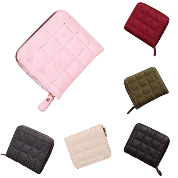 JVBTVB Women's RFID Blocking Short Wallet Large Capacity With 12 Card Slots Genuine PU Leather Zip Around Clutch Coin Purse 7.87 Inch