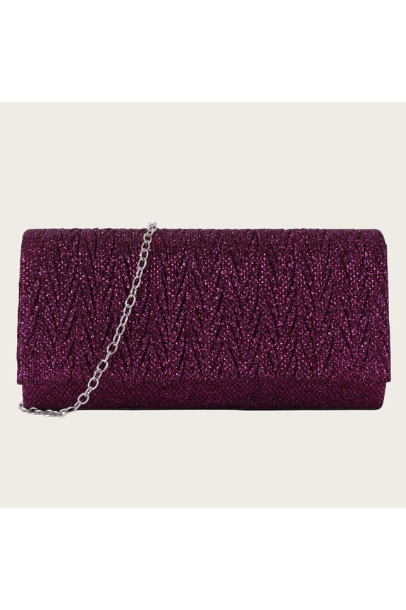Women's Sequined Shoulder Bag Sparkly Pleated Evening Purse Crossbody Handbag For Wedding Party Date Travel