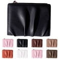 thumbnail image 1 of JVBTVB Women's Short Wallet Faux Leather Ruched Texture Card Holder Zip Coin Purse Multiple Slots Compact Clutch for Everyday Travel Work, 1 of 8
