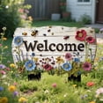thumbnail image 1 of JVBTVB Wooden Welcome Sign with Stake for Yard, Personalized House Number Plaque, Garden Decor Insertion for Lawn Flower Bed, 1 of 2