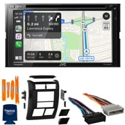 JVC Bundle - JVC KW-V960BW 6.8" Wireless Apple CarPlay/Android Auto MultiMedia Receiver with Dash Kit, Wiring Harness and Antenna Adapter, Compatible with Jeep Wrangler, 97-02