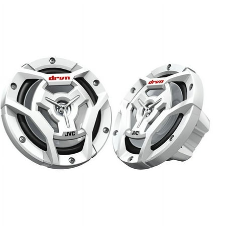 JVC - 6-1/2" 2-Way Marine Speakers with Carbon Mica Cones (Pair) - White