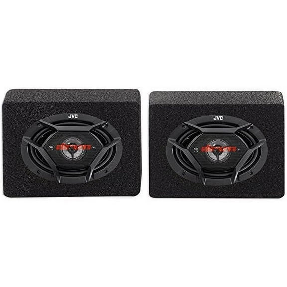 JVC CS-DR6940 550W 6x9 4-Way Coaxial Speakers + 6x9" Box