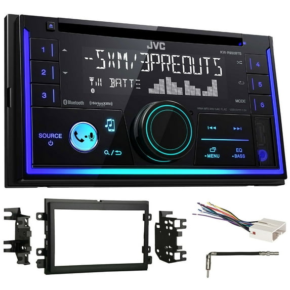 JVC Car Stereo CD Receiver w/Bluetooth/USB/iPhone/Sirius For 2007 Ford Mustang