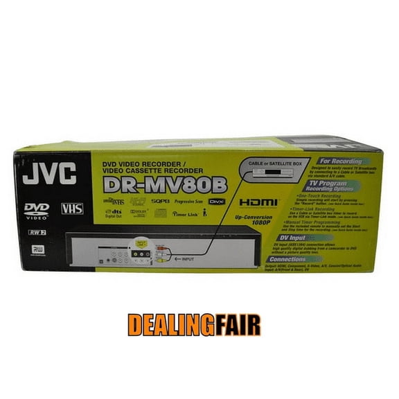 JVC DR-MV80B DVD/VCR Combo Recorder (New)