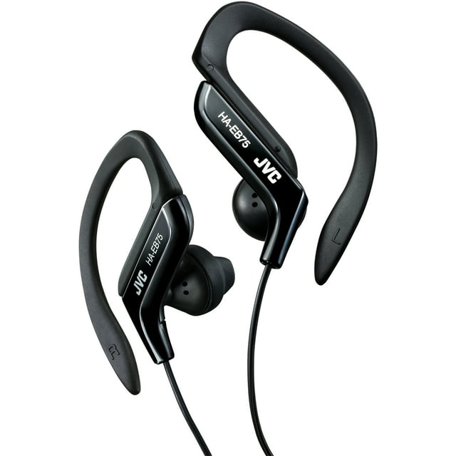 JVC Ear-Clip Sports Headphones, Black, HAEB75B