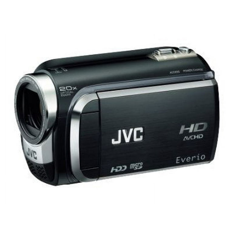 JVC Everio GZ-HD320B - Camcorder - 1080p - 3.05 MP - 20x optical zoom -  Konica Minolta - HDD 120 GB - flash card - onyx black