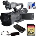 thumbnail image 1 of JVC GY-HM200U/250 Ultra 4K HD 4KCAM Professional Camcorder & Top Handle Audio Unit with XLR Microphone 64GB Card Reader Kit, 1 of 3