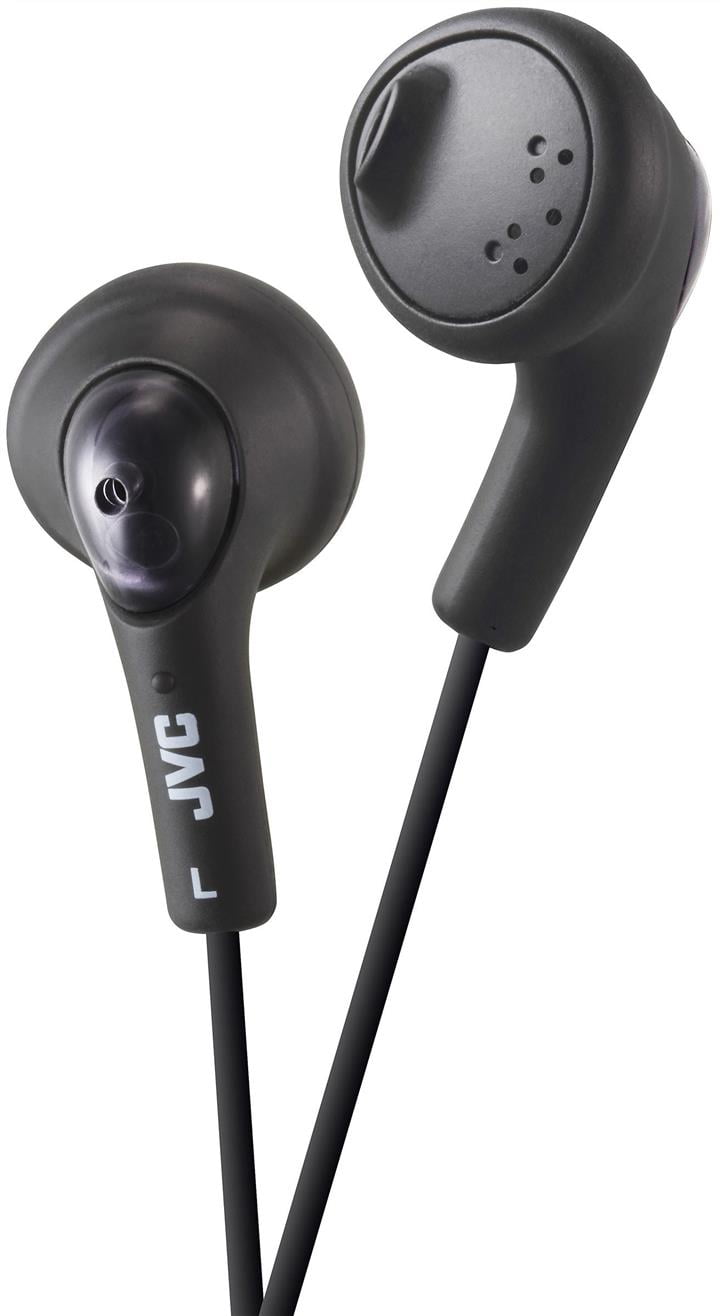 JVC Gumy Bass Boosting iPhone Compatible In-Ear Headphones (Black) HA-F160B