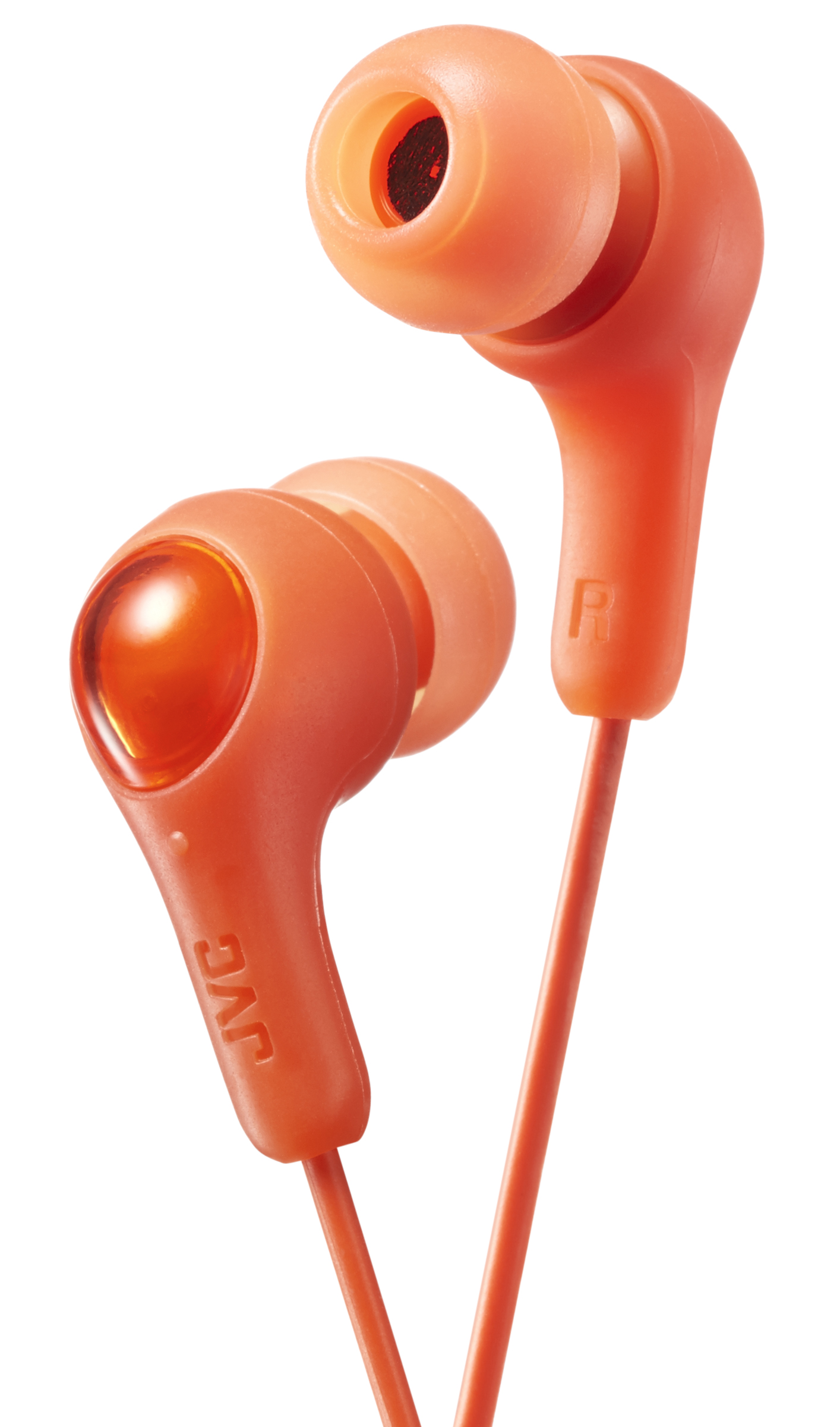JVC Gumy In Ear Earbud Headphones, Powerful Sound, Comfortable and Secure Fit - HAFX7D (Orange) - image 1 of 2