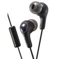 thumbnail image 1 of JVC Gumy Plus In Ear Earbuds Headphones with Mic and Remote, Powerful Sound, Comfortable and Secure Fit - HAFX7MB (Black), 1 of 6