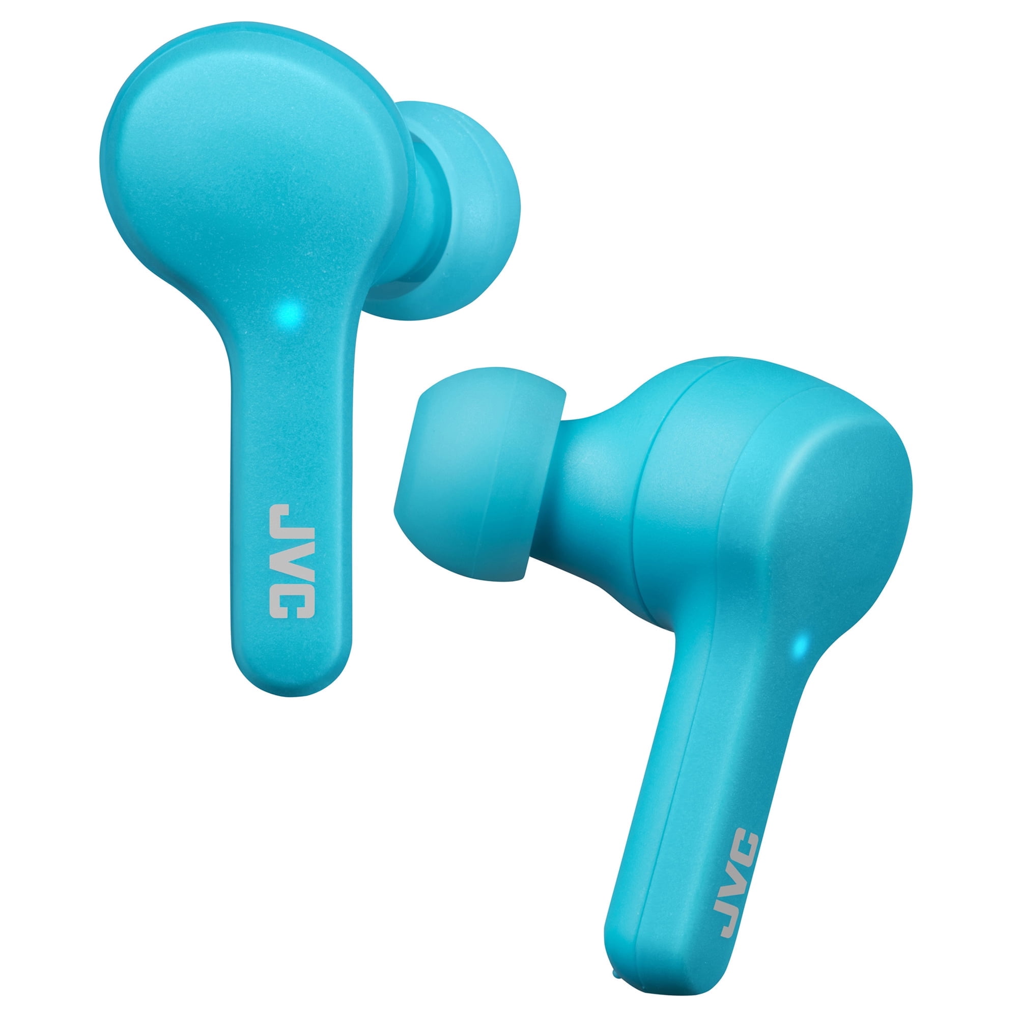 JVC Gumy Truly Wireless Earbuds Headphones, Bluetooth 5.0, Water Resistance(IPX4), Long Battery Life (up to 15 Hours) - HAA7TA (Blue)