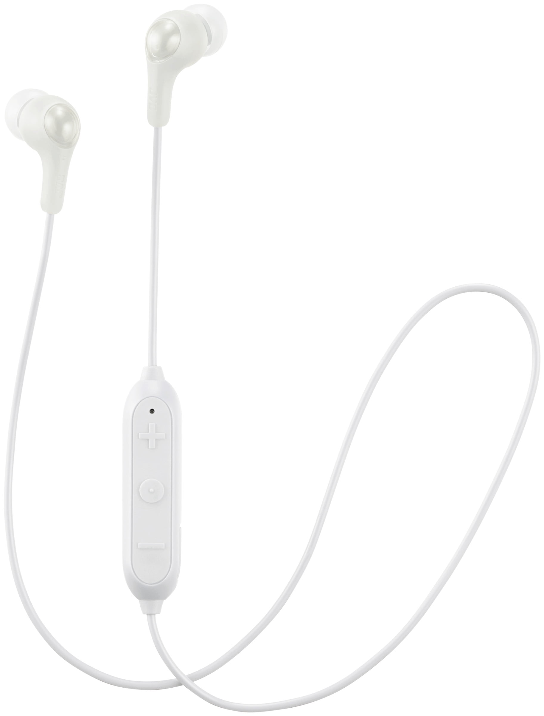 JVC Gumy Wireless Bluetooth Earbuds Headphones with Remote and Mic  (HA-FX9BTW) White 