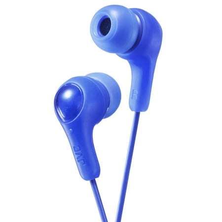 JVC Gumy in Ear Earbud Headphones with Paper Package, Powerful Sound, Comfortable and Secure Fit, Silicone Ear Pieces S/M/L - HAFX7AN (Blue)