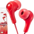thumbnail image 1 of JVC Gumy in Ear Earbud Headphones with Paper Package, Powerful Sound, Comfortable and Secure Fit, Silicone Ear Pieces S/M/L - HAFX7RN (Red), 1 of 6