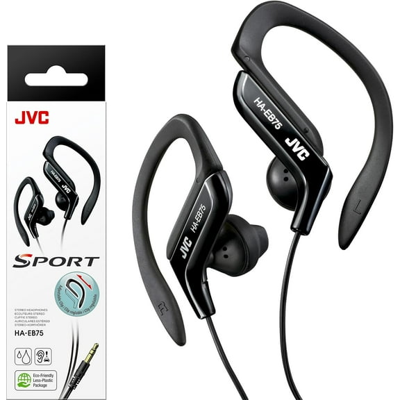 JVC HAEB75B Sports Clip Headphone (Black)