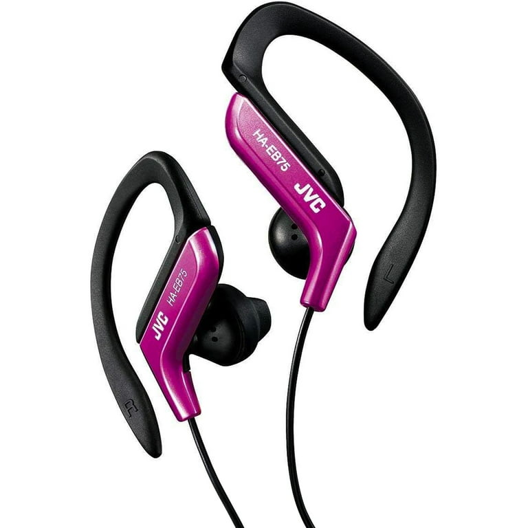 JVC HAEB75PN Clip Style Sport Headphones Powerful Sound with Bass Boost Pink