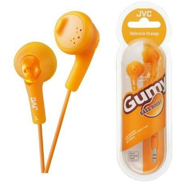 JVC HAF160D Orange Gumy Soft Bass Boost Stereo Wired in Ear Headphones