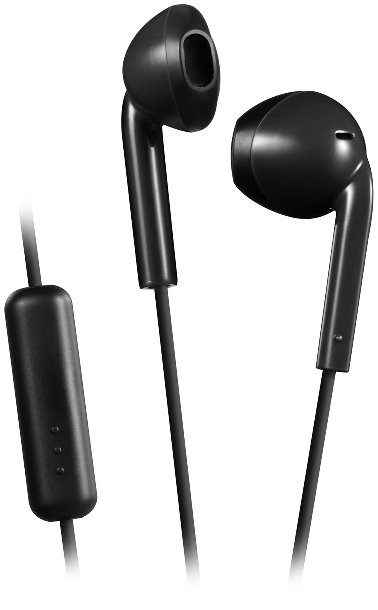 JVC HAF17MB Earbud Headphones with Mic and Remote Black