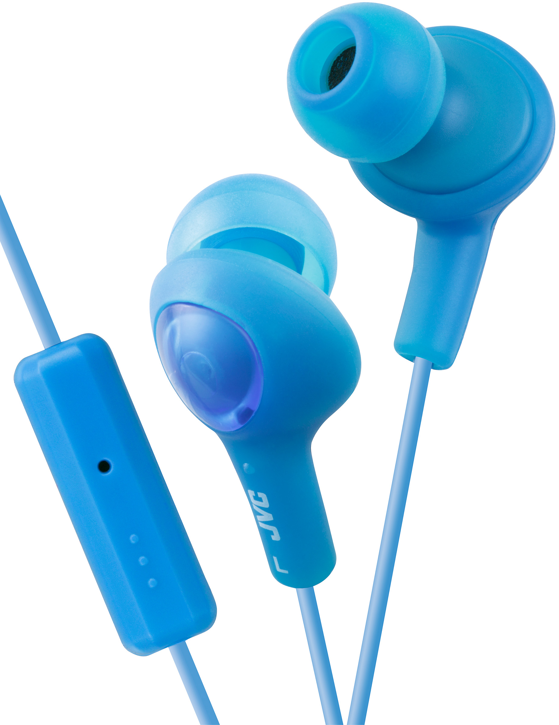 JVC HAFR6A Gumy Plus Earbuds Headphones with Mic and Remote (Blue) - image 1 of 5
