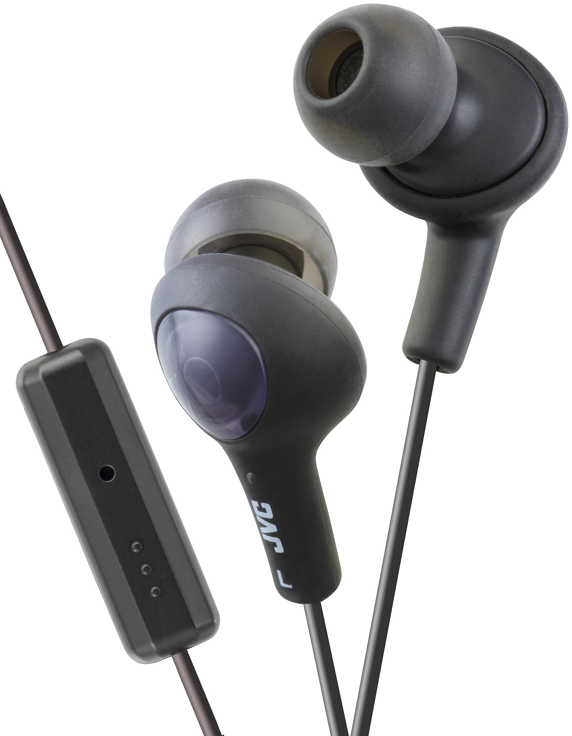 JVC HAFR6B Gumy Plus High Quality Headphones (Black) - image 1 of 3