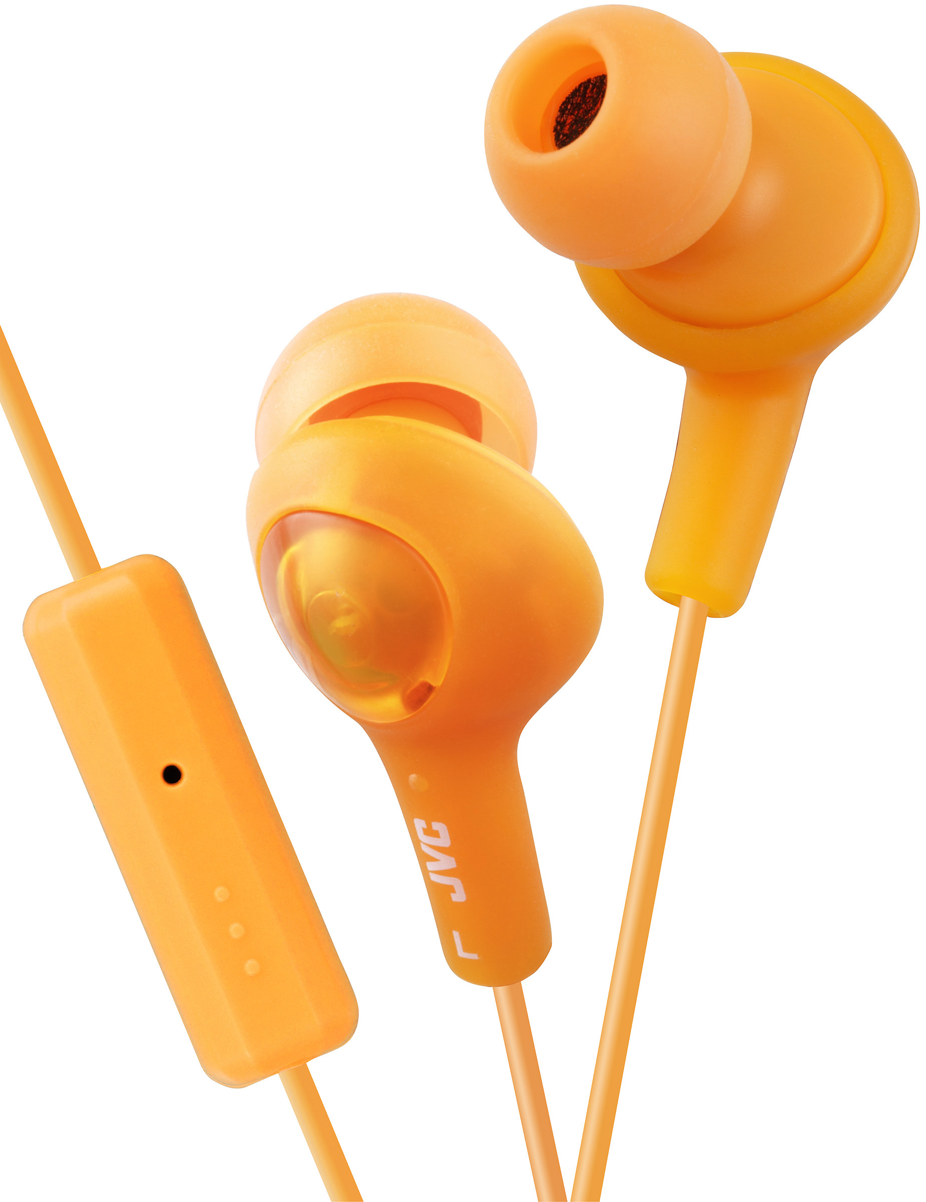 JVC HAFR6D Gumy Plus In-Ear Headphones with Mic and Remote (Orange) - image 1 of 7