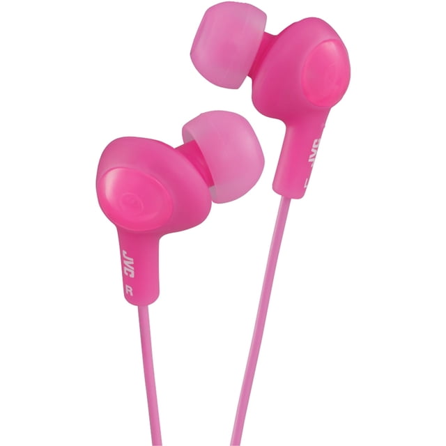 JVC Gumy Plus Wired Inner-Ear Earbuds with 3.5-mm Connector, HA-FX5, Pink