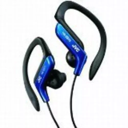 JVC Haeb75A Sport Ear Clip Earphones Adjustable Splash Proof (Blue) [New Headpho