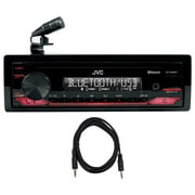 JVC JVC KD-X280BT Bluetooth 1 Din Car Stereo Receiver, White/Red