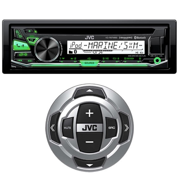 JVC KD-R97MBS Marine CD with RM-RK62M Remote