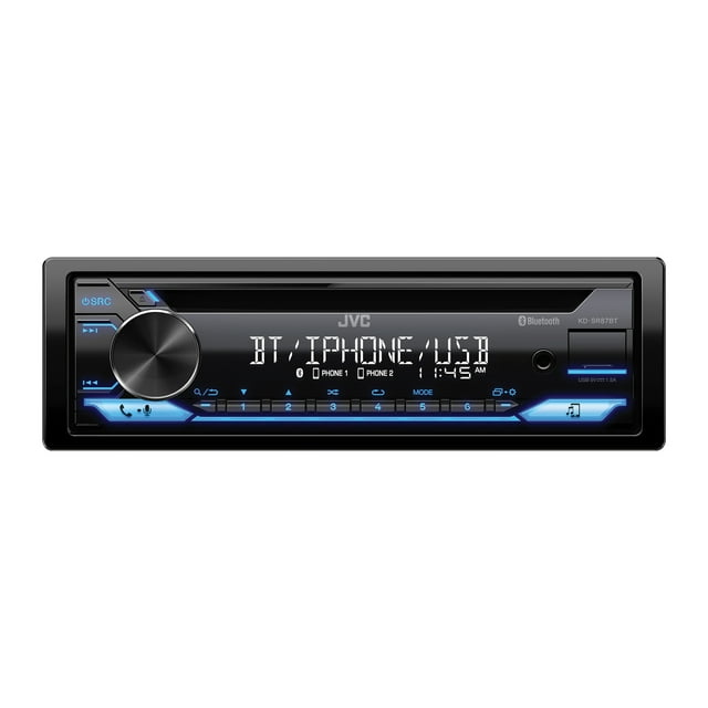 JVC KDSR87BT Car Stereo CD Player, High Power Amp, AM/FM, Bluetooth