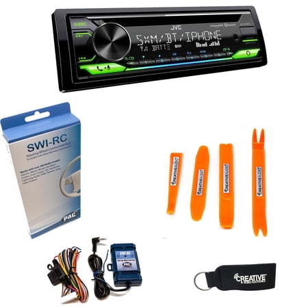 JVC KD-T910BTS - CD Receiver w/ Bluetooth, USB, Amazon Alexa, SirusXM Ready + SWI-RC Steering Wheel Control Interface