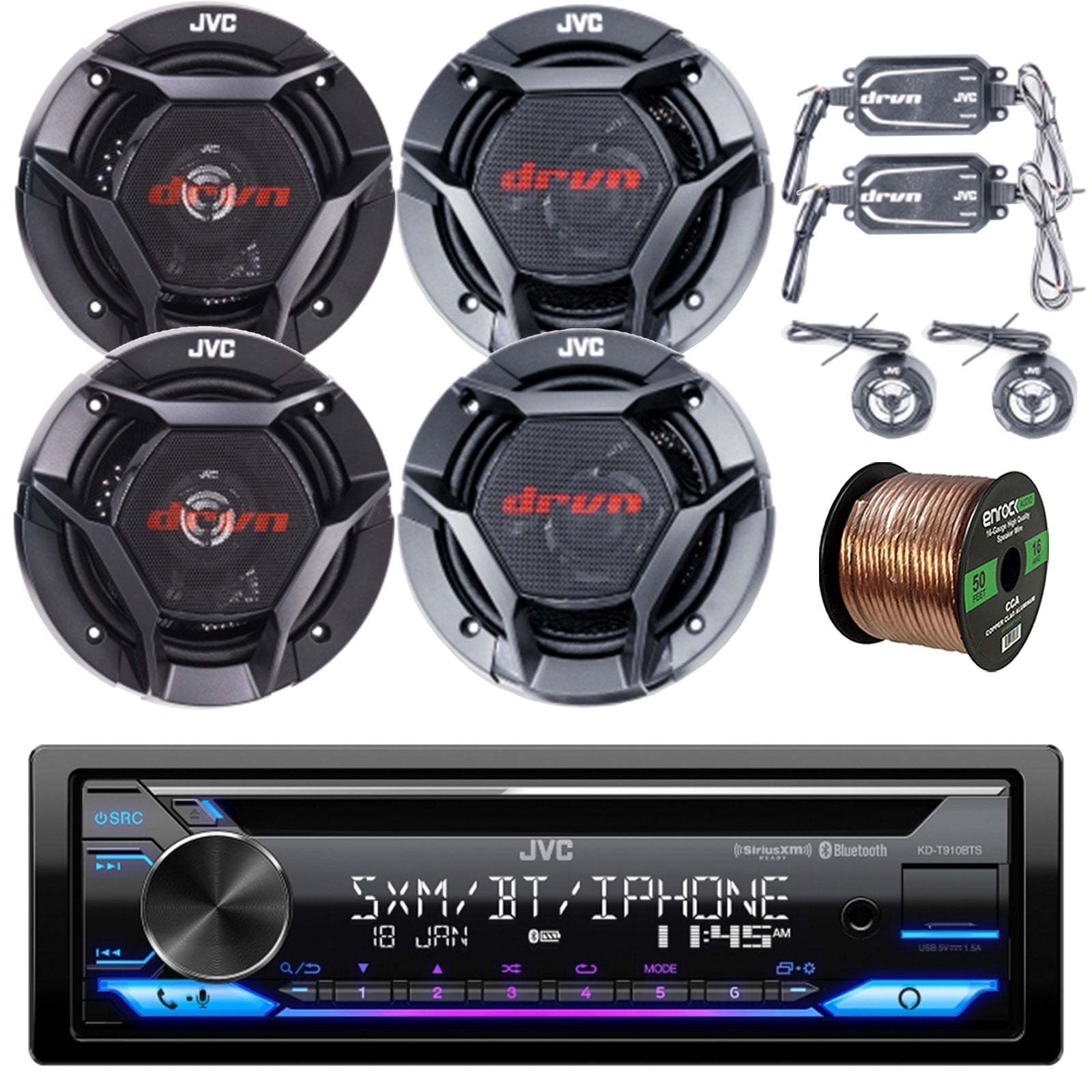 ラジオ・コンポ [JVC] COMPACT COMPONENT SYSTEM JVC HX-Z30 Compact Component System 5 CD Cassette FM Player