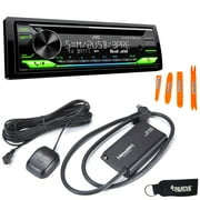 JVC KD-T915BTS - قرص مضغوط ، بلوتوث ، ثنائي USB ، AUX ، Amazon Alexa + SirusXM Radio Tuner &amp; Swi-RC Control Interface