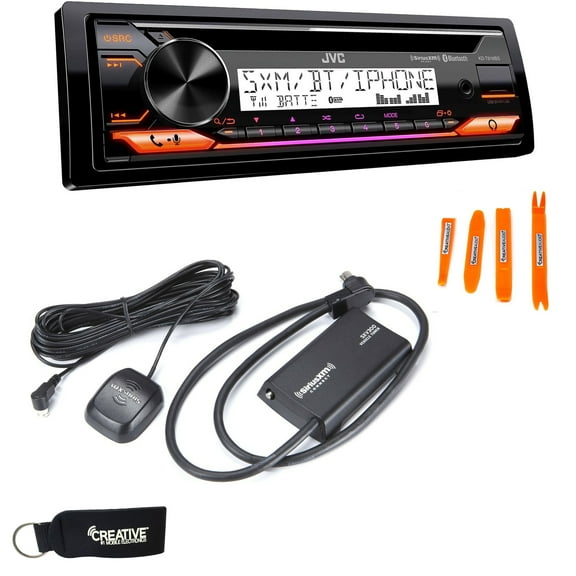 JVC KD-T91MBS Marine Stereo w/ CD, BT, USB, Amazon Alexa + SXV300 SirusXM Satellite Radio Tuner