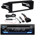 thumbnail image 1 of JVC KD-TD72BT Single DIN Bluetooth USB AUX AM/FM Radio CD Player Receiver Bundle Combo with Stereo Install Kit and Signal Reception Amplifier (Fits Select 1998-2013 Harley Davidson Motorcycles), 1 of 4