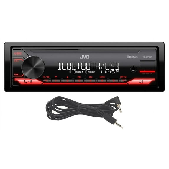 JVC KD-X270BT Digital Media Receiver Bluetooth/Amazon Alexa/USB/Remote App+Cable
