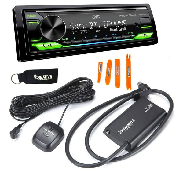 JVC KD-X370BTS Digital Media ReceiverW/ BT, USB, Amazon Alexa + Included SirusXM SXV300 Satellite Radio Tuner