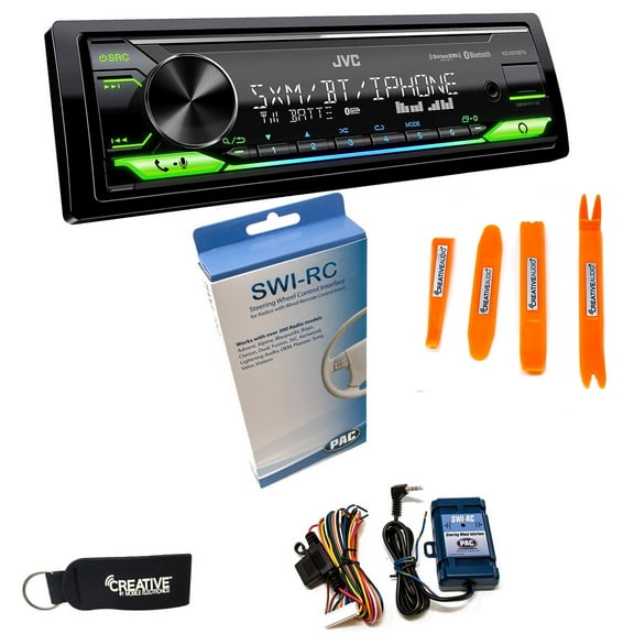 JVC KD-X370BTS Digital Media ReceiverW/ BT, USB, SiriusXM Ready, Amazon Alexa + SWI-RC Steering Wheel Control Interface