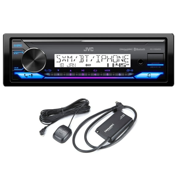 JVC KD-X38MBS Marine/Powersports Radio Receiver Bundled with SXV300M1 Satellite Radio Receiver with Marine/RV Antenna