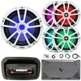thumbnail image 1 of JVC KD-X38MBS Single-DIN Marine Bluetooth USB/AUX LED AM/FM Stereo SiriusXM Ready Receiver W/Spa Bezel + Adapter Plate, 4x 6.5" 225W Max Speakers, 10" 750W Max Subwoofer, Amplifier W/Kit, Antenna, 1 of 9